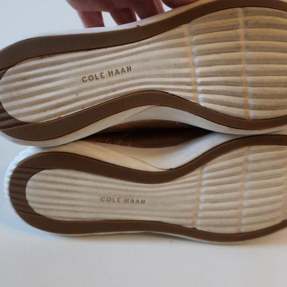 Womens Cole Haan Grand Evolution Rose Gold Laced Brogue Leather Shoes 8.5 * - Picture 8 of 13